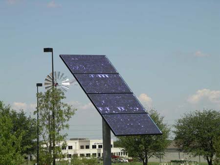 1.6-kW solar PV system for the large monument sign at the main entrance