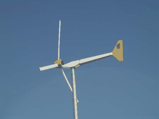 Bergey XL 50 50-kW wind turbine at the center of the site