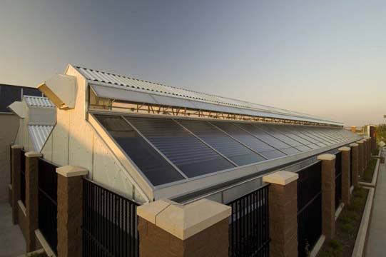 PV Array 4 on the slanted garden center roof