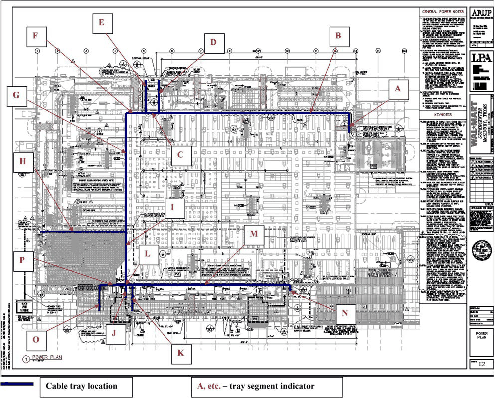 Cable Layout Drawing, #206 E2 Markup