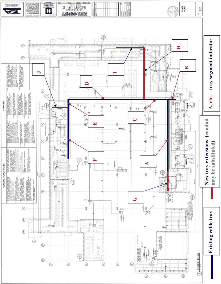Cable Layout Drawing, #5211 E2 Markup