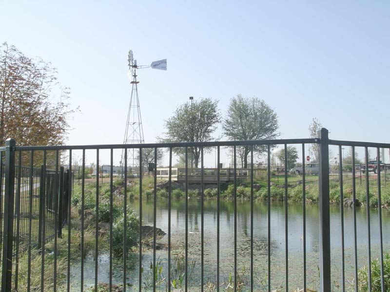 Wetlands at the McKinney experimental site, late 2005 (view from walkway between the pond and wetlands)
