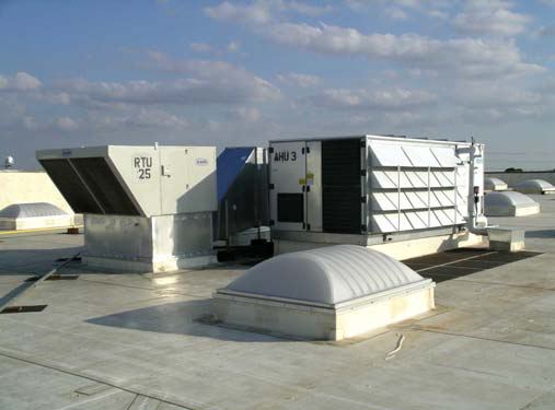 Munters AHU with add-on RTU to left